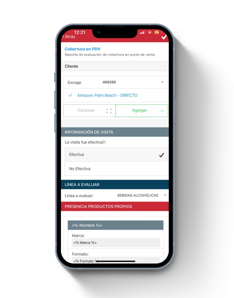 App CityTroops con mapa de cobertura de puntos de venta en canal tradicional y geolocalización del PDV activo en zona urbana