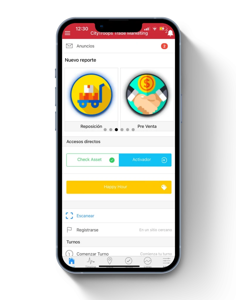 App CityTroops con módulos de preventa y reposición para canal tradicional disponibles desde campo