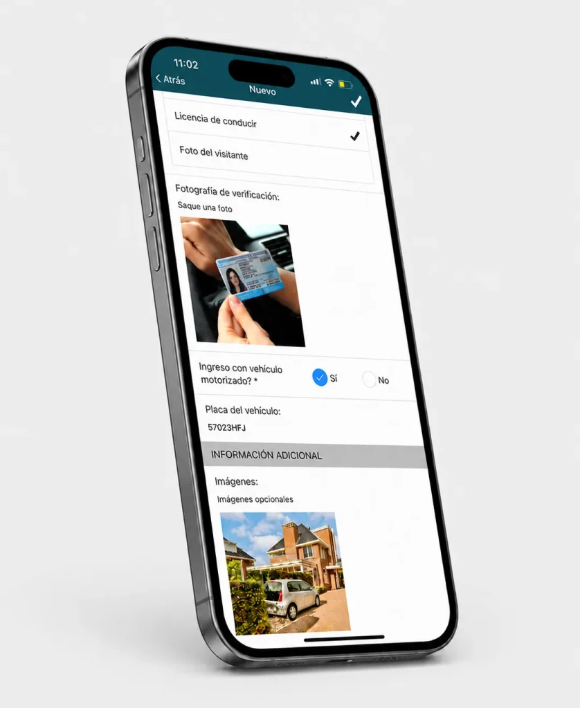App para guardias de seguridad privada con verificación de visitante, licencia y placa de vehículo en CityTroops